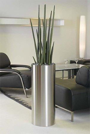 SUPERLINE PILARO 30/90 cm stalowa donica cylindryczna na ringu