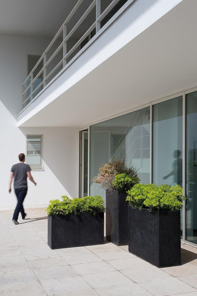 DIVISION PLUS 100x35/60 donica betonowa prostokątna grafitowa