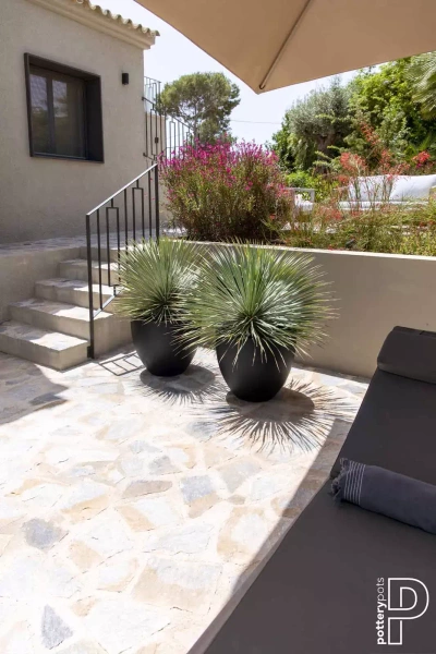 Jumbo Jesslyn L 112/97 czarna bardzo duża donica