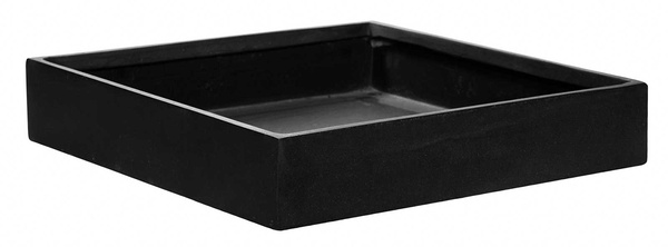 Jack M 50x50/10 czarna donica kwadratowa płaska