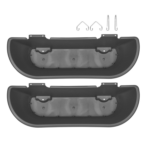 Corsica Vertical Forest Large antracytowe doniczki na ścianę 2 sztuki