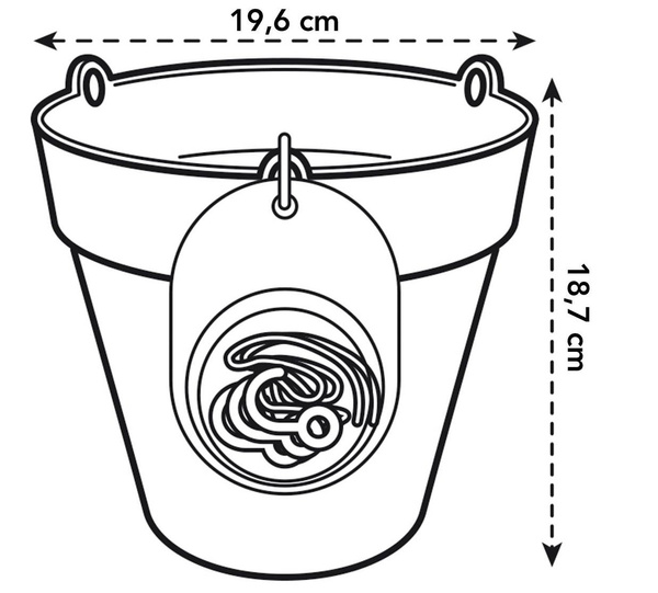 ELHO Loft Urban 20 grafitowa doniczka wisząca