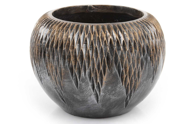 UNIVERSE COMET GLOBE 28/20 doniczka kula brązowa ręcznie zdobiona