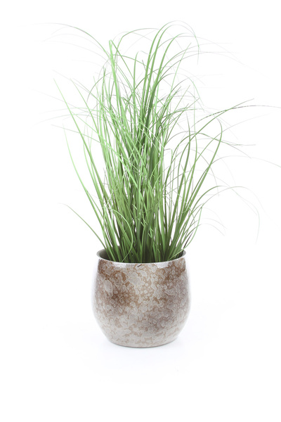 OLIVER 16/13 doniczka ceramiczna szkliwiona brązowo-szara