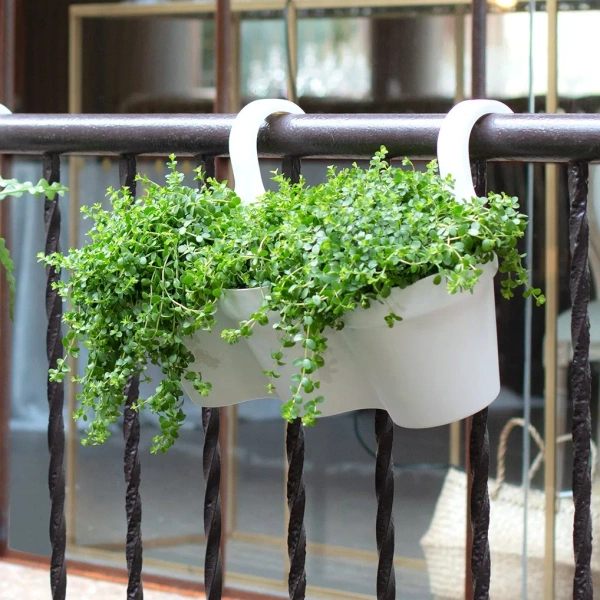 Capri Triple 54 podłużna doniczka na balustradę żółta