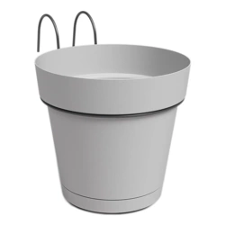 Capri Balcony 20 szara doniczka balkonowa na balustradę