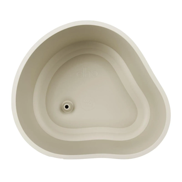 Eden 25 biała donica w organicznym kształcie linen white
