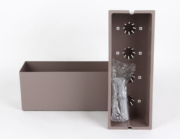 RIMINI 51x20/20 doniczka prostokątna grafitowa z systemem nawadniającym