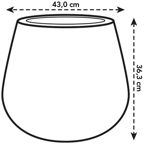 Pure Cone 45/36 Elho donica okragła biała