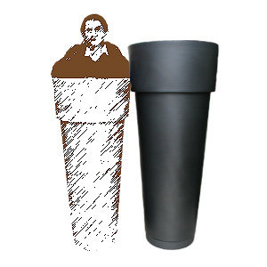 MARCANTONIO 50/120 wysoka donica z rantem ciemno-brązowa ethnic