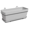 Capri Box Balcony 50 szara podłużna doniczka na poręcz