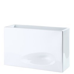 VASO CASSETTA MODO 75x26/50 donica designerska biała lakierowana
