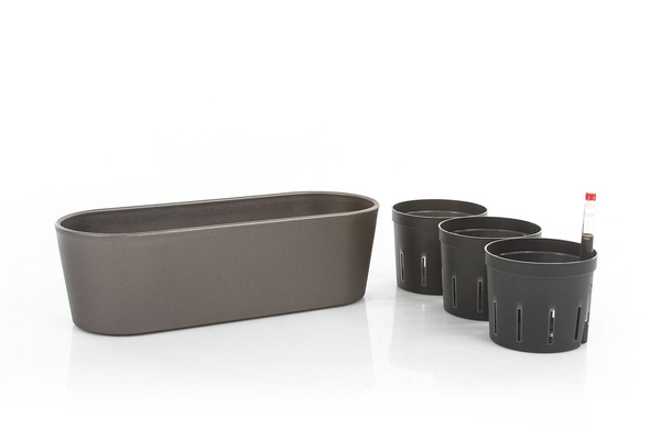 Zestaw do hydroponiki 9/7 osłonka podłużna Flori 27x10/8 antracytowa