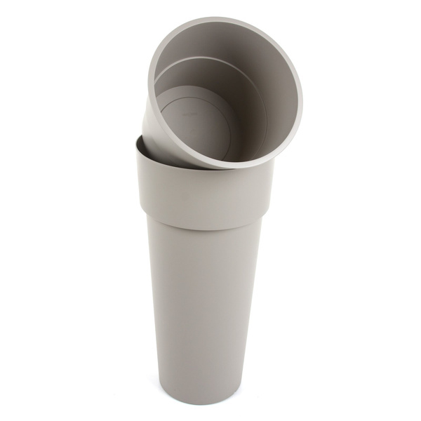 DUO 38/80 donica antracytowa wysoka okrągła z wkładem