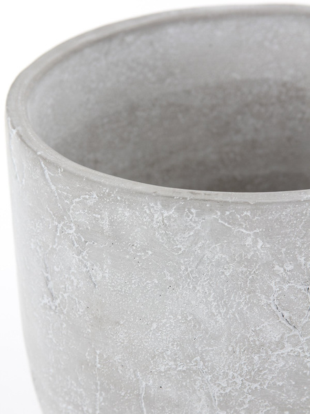 JIMMY 21/33,5 cm cementowa doniczka na nóżkach jasnoszara