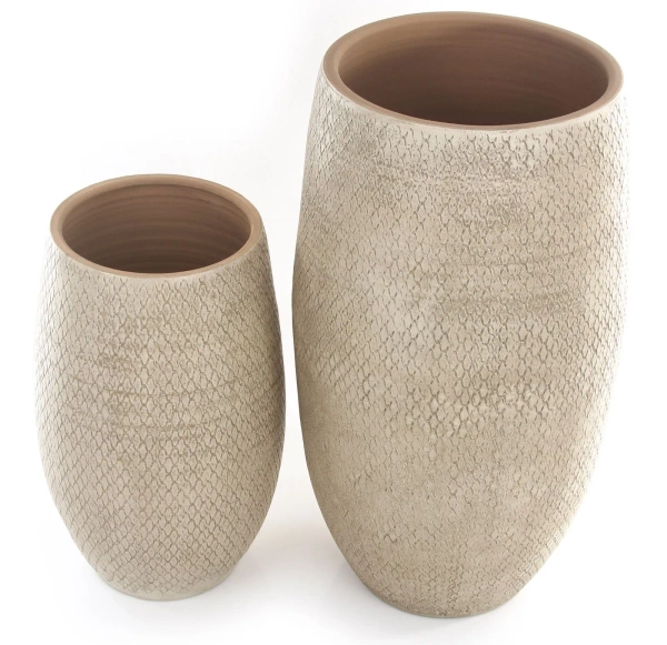 Madeira Vase 30/50 kremowa waza ceramiczna wzorki