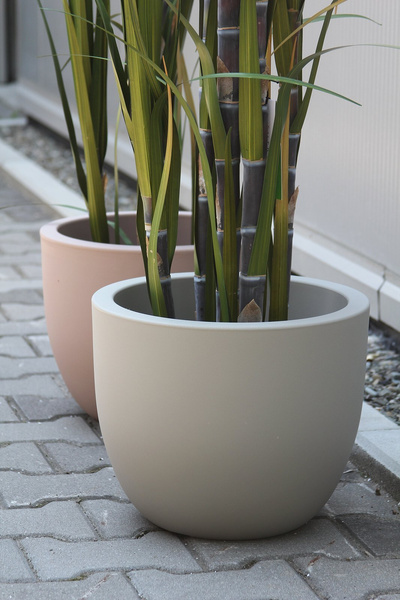 ETRIA 24/20 doniczka okrągła piaskowa / sandy