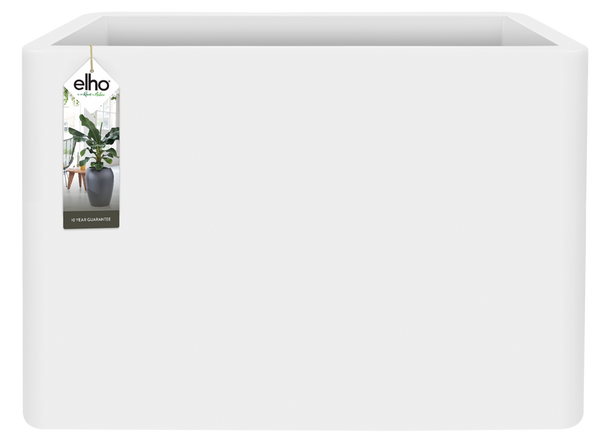 Pure Soft Brick Divider 80x30/60 wysoka biała donica prostokątna na kółkach