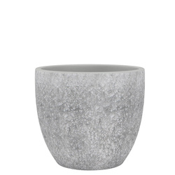 Hestia 17/15 doniczka ceramiczna szara z teksturą