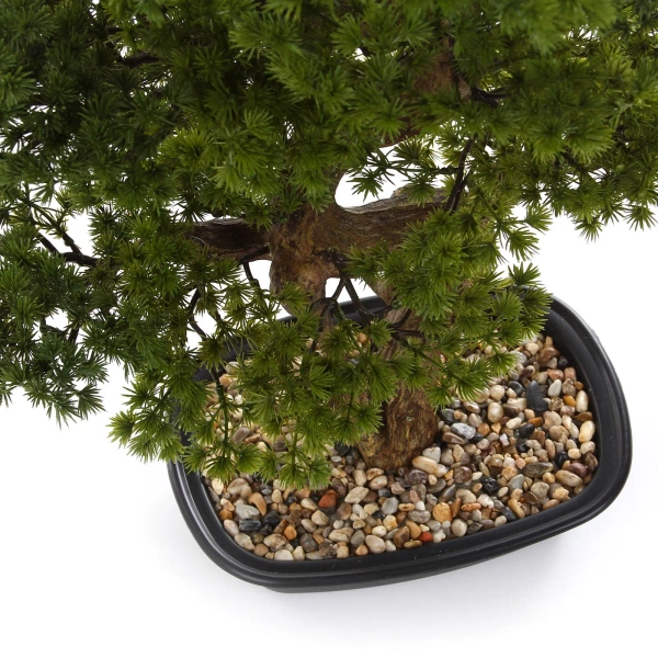 Sztuczny Bonsai Pinia Sosna 68 cm w czarnej doniczce