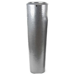 PIXEL 40/135 designerska donica z mozaiki srebrna lustrzany połysk