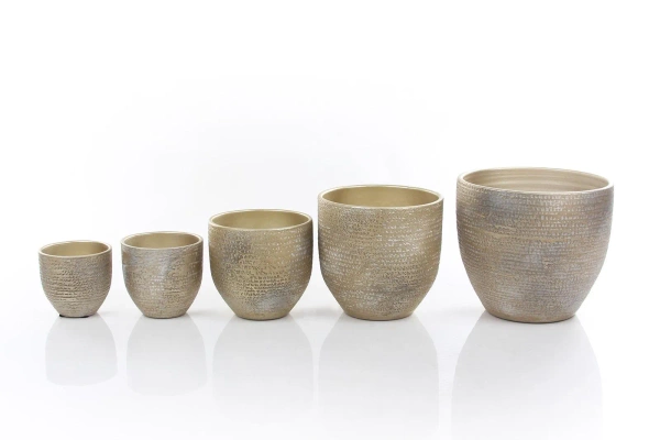 Carrie 20/18 osłonka ceramiczna szampański złoty