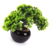 Sztuczny Bonsai Larch Modrzew 26 w czarnej doniczce ceramicznej