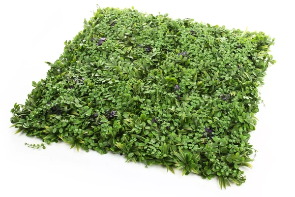 Sztuczny panel zielona ściana Premium 100x100 cm purpurowe liście