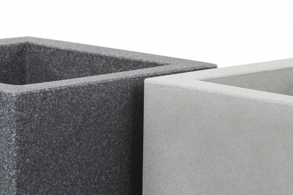 KUBE 30x30/30 doniczka kwadratowa niska granit