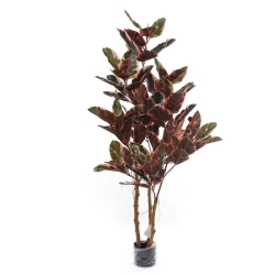 Sztuczny Fikus Elastica red ruby 170 cm, 93 liście