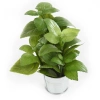 Sztuczna bazylia w cynkowej doniczce 23-26 cm zioła