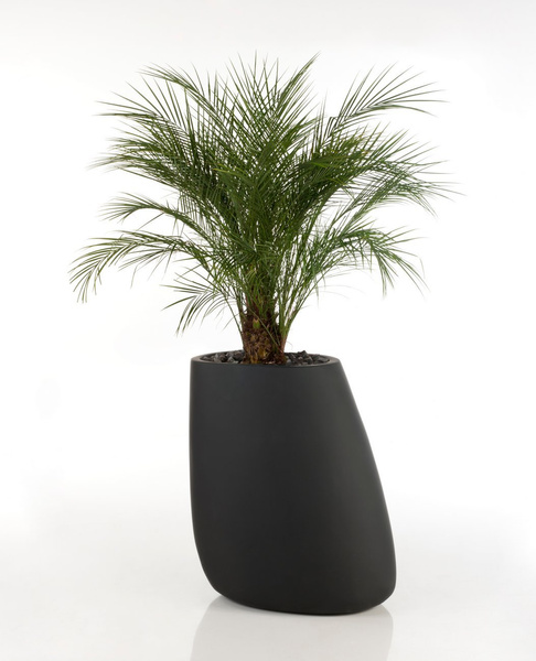 STONE VONDOM 140x105x140 grafitowa designerska duża donica kamień