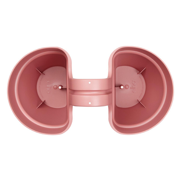 Vibia Flower Twin 21 doniczka dwustronna balkonowa różowa dusty pink