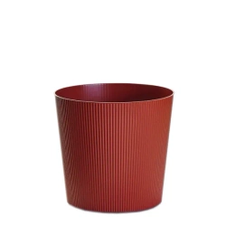 Fyre 40 donica ryflowana brick red na kółkach