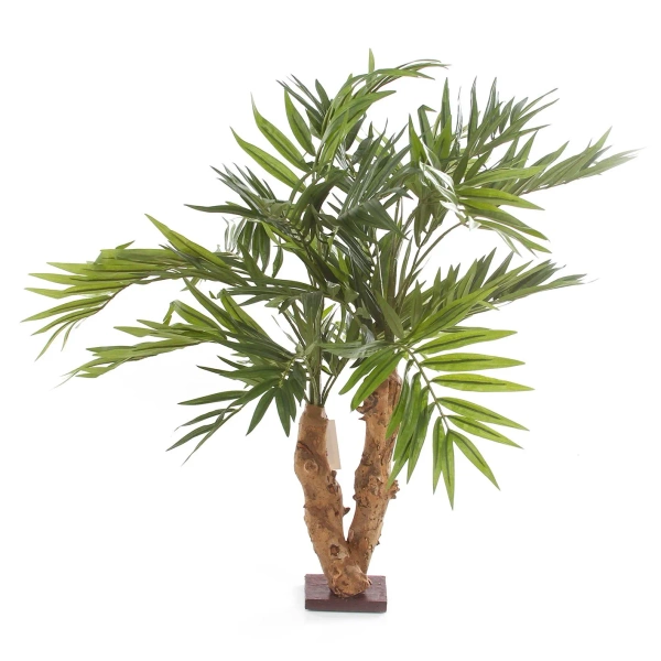 Sztuczna Palma Chamedora na drewnianym pniu 65 cm