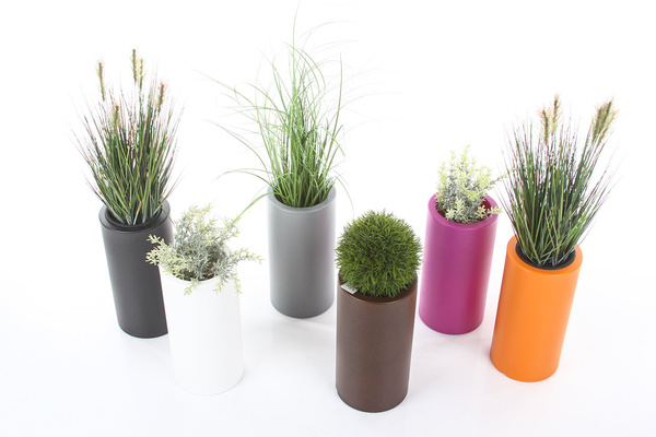 CILINDRO ALTO 14/28 doniczka cylindryczna brązowa