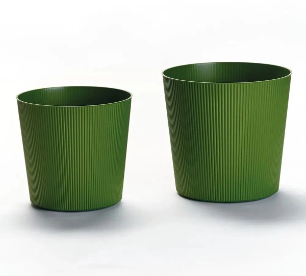 Fyre 35 oliwkowa donica do salonu na kółkach