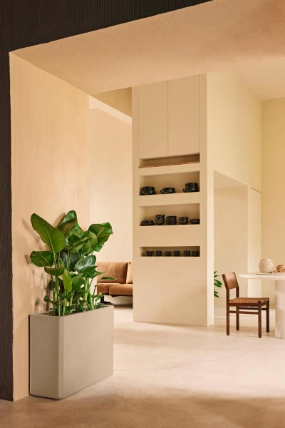 June Brick Divider 80 donica prostokątna wysoka beżowa balanced beige