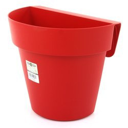 UP 25x20/23 doniczka balkonowa wisząca na poręcz czerwona