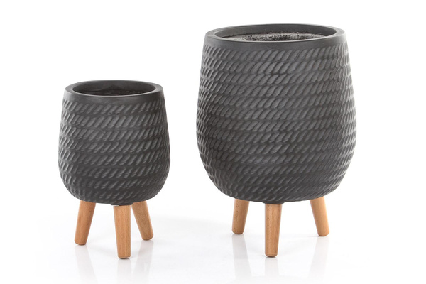 CORDA 22/32 czarna osłonka na drewnianych nóżkach