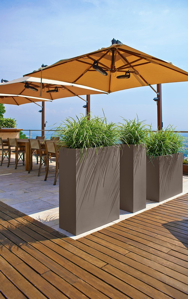 KUBE CASETTA TOWER 70x30/90 donica prostokątna wysoka taupe