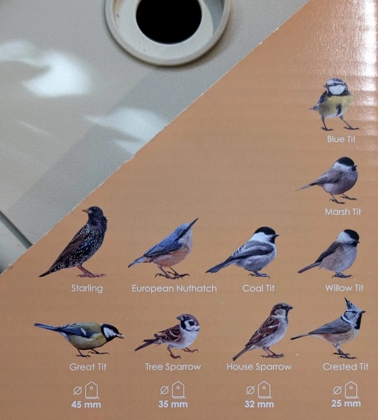 Essential domek budka dla ptaków szary fibrous grey