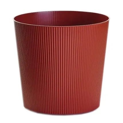 Fyre 40 donica ryflowana brick red na kółkach