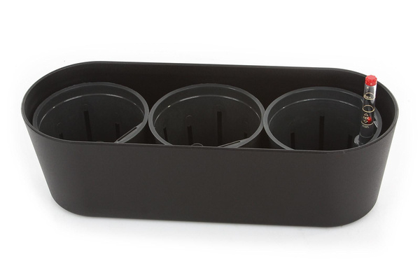 Zestaw do hydroponiki 11/9 w czarnej osłonce podłużnej Flori 36x14/11