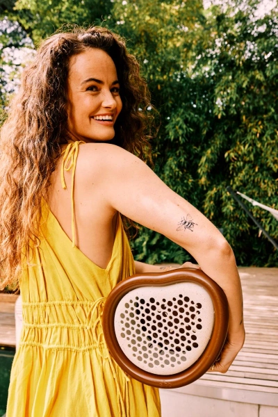 Organic hotel dla owadów brązowy chestnut brown