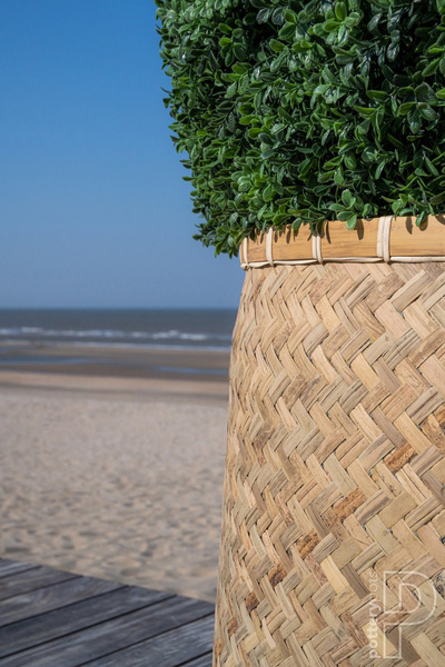 Kobe L 50x50/51 naturalna donica bambusowa