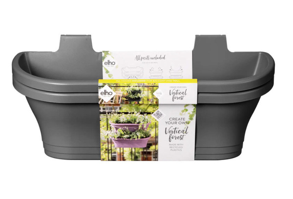 Corsica Vertical Forest Large antracytowe doniczki na ścianę 2 sztuki