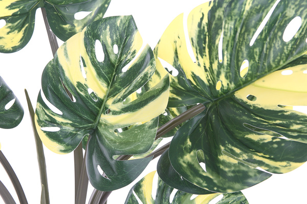 Sztuczna Monstera dziurawa Variegata żółta 60 cm