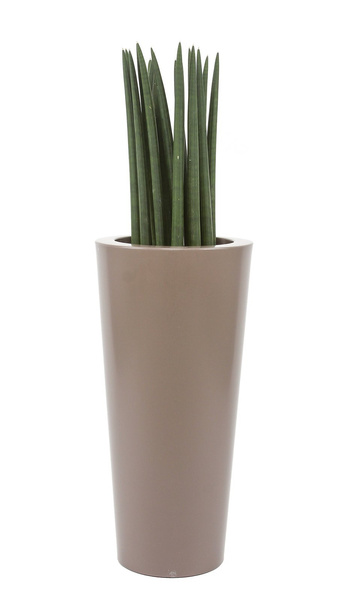 ILIE GLOSS 32/67 doniczka wysoka okrągła taupe półpołysk