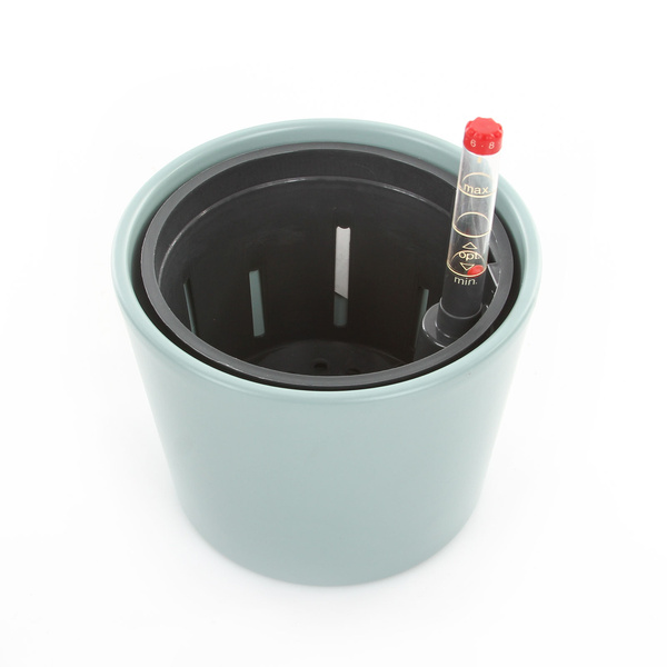 Zestaw do hydroponiki Leni 11/9 Vasa osłonka ceramiczna miętowa